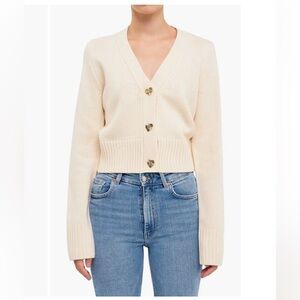 Endless Rose Embellished Heart Button
Cardigan Cream Size large
